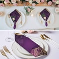 thumbnail image 2 of Cloth Napkins Set of 8 - 20x20 Inches, Purple Boho Floral Washable Reusable Table Napkins, Vintage Ethnic Tribal Abstract Art Soft & Absortbent Dining Napkin for Party Wedding Hotel Restaurant, 2 of 8
