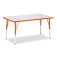 thumbnail image 2 of Rectangle Activity Table - 30" X 48", A-height - Freckled Gray/Orange/Gray, 2 of 2