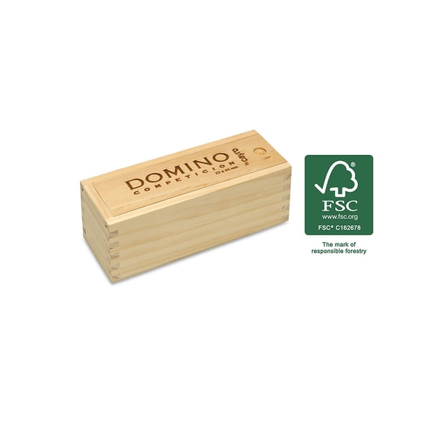 Dominó para Competicion Cayro The Games 250C Color Marrón Caja de Madera y Fichas de Resina