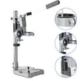 thumbnail image 5 of Portable Electric Drill Bracket Stand, Double Hole Adjustable Bench-top Drill Press Stand Aluminum Drill Holder Silver, 5 of 8