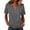 20# Dark Gray, variant on Women's Leopard Print V Neck T-Shirt Casual Short Sleeve Curved Hem Regular Fit Summer Tee Top for Daily Wear Army Green L