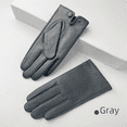 thumbnail image 5 of Guantes de cuero genuino para hombre, primavera y otoño, guantes de piel de oveja para conducir, para montar, huecos, transpirables, de una sola capa, finos, para reparación de manos, 5 of 5