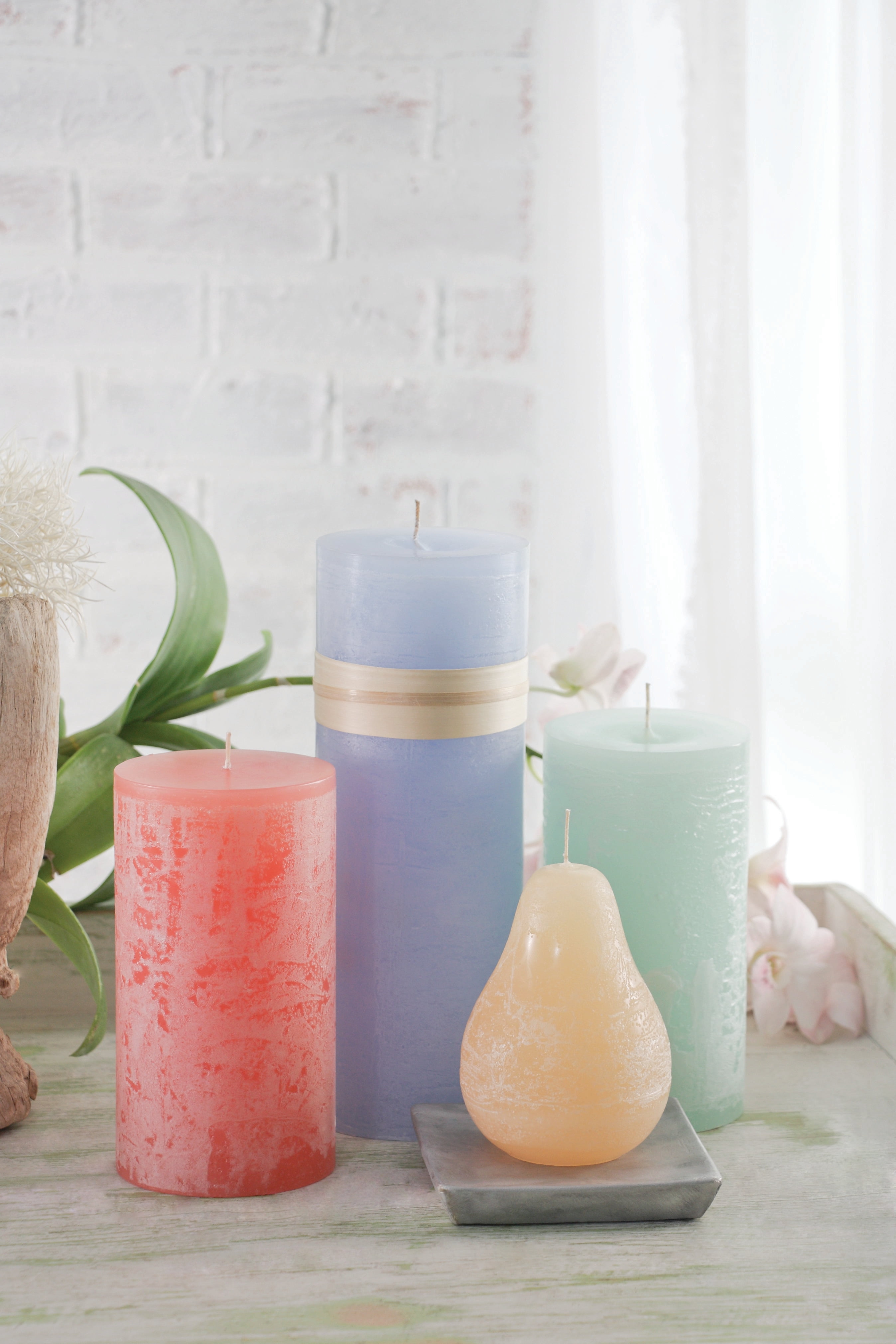 Vance Kitira 6" Coral Timber Pillar Candle