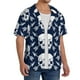 thumbnail image 2 of Fotbe white arrow Skull Camisa Estampada de Manga Corta para Hombre, Casual de Verano, Estilo Playero, Sin Arrugas-Large, 2 of 5