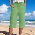 thumbnail image 4 of JJHGVB capris pants Knee Length Capri Pants Preppy Lounge Pant Lounge Slacks pedal pushers for women Loose Fit mid-calf length Slacks Cropped Pant capri lounge pants Baggy Trousers Mint Green S, 4 of 9