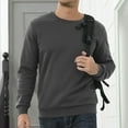 thumbnail image 4 of Men's Crewneck Sweatshirt Heavyweight Fleece Sweatshirts Thick Winter Sherpa Lined Long Sleeve Pullover Warm Thermal Dark Gray S, 4 of 6