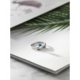 thumbnail image 3 of Gem Stone King Round London Blue Topaz 0.30 Ct  925 Sterling Silver Women's Wing Ring, 3 of 3
