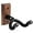 Black, variant on Guitar Wall Mount Hanger hook Bracket Holder for Acoustic and Electric Guitars , Black Walnut Wood base-Brown Silicone.