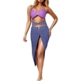 thumbnail image 1 of DGMIOCS Women's Modest Two Piece Swimsuit High Waisted Bikini Blue XL, 1 of 4