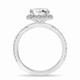 thumbnail image 4 of Jewelerix Round Brilliant Moissanite Diamond Halo Engagement Ring White Gold Plated Wedding Promise Ring for Her, 4 of 7