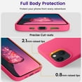 thumbnail image 3 of Designed for iPhone 13 Case, Silicone Shockproof Slim Thin Phone Case for iPhone 13 6.1 inch (Hot Pink), 3 of 12