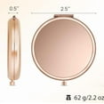 thumbnail image 2 of 1Pack/ 2Pack Luxury Metal Shell Compact Cosmetic Mirror for Purse, Round Double-Sided 1X/2X Magnifying Pocket Makeup Mirrors, 2 of 5
