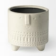 thumbnail image 2 of 7" Bohemian Beige Happy Face Tribal Vase, 2 of 5
