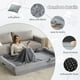 thumbnail image 3 of WNPETHOME Cama para perro humano para personas adultas, cama de siesta de piel sintética lavable, ovalada para adultos para personas, cama gigante para perro de tamaño humano calmante para familias de, 3 of 5
