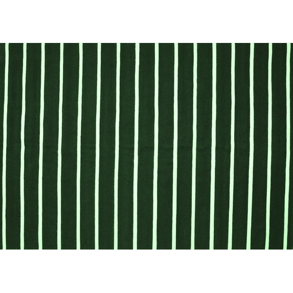 Ahgly Company Indoor Rectangle Abstract Emerald Green Contemporary Area Rugs, 7' x 10'