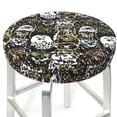 thumbnail image 3 of KLL Ink Graffiti Owl Round Bar Chair Cushion Cover 12 inch ,Bar Stool Protector with Elastic, Soft Washable, 3 of 6