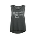 thumbnail image 1 of Thread Tank Mermaid Tribe Women's Sleeveless Muscle Tank Top Charcoal 2X-Large, 1 of 3