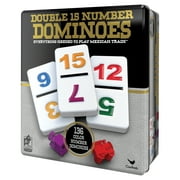 Double 15 Number Dominoes in Storage Tin