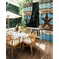 thumbnail image 5 of nqOlkjepod Outdoor Curtains for Patio Waterproof, Texas Star Outdoor Privacy Panels Grommet, Blue Brown Stars Retro Wooden Country Vintage Blackout Outside Curtains for Porch 54"x84", 2 Panels, 5 of 8