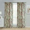 thumbnail image 4 of Jacobean Garden Light Filtering Dual Header Curtain Panel 52 x 63 in Red, 4 of 7
