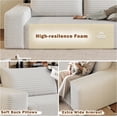 thumbnail image 6 of 71" W Corduroy Boneless Couch, 3-Seater Compression Sofa with Deep Seat, No Assembly Required, Comfy Loveseat Sofa with 2 Pillows, Sofa Couches for Living Room/Apartment (White, 71 inch), 6 of 18
