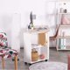 thumbnail image 3 of Escritorio de computadora de oficina simple y único, gabinete giratorio desmontable con ruedas, Blanco HOMEMAKE FURNITURE MIDTOWN, 3 of 5