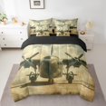 thumbnail image 2 of YST Vintage Airplane Comforter Set, 7-Piece Bed in a Bag, Queen, Aircraft Theme, Retro Army Force Design, Polyester, 2 of 5