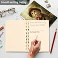 thumbnail image 5 of WOBOGO Cat in An Army Coat Notebook College Horizontal Grid Paper Ink Spill Resistant Water Resistant Cover 8.3x5.7x0.4in, 5 of 8