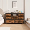 thumbnail image 2 of Homhougo Dresser TV Stand with Power Outlet & LED for 55'' TV, Long Dresser for Bedroom with 8 Deep Drawers, Chests of Drawers, Wide Console Table for, Living Room, Entryway, 2 of 9
