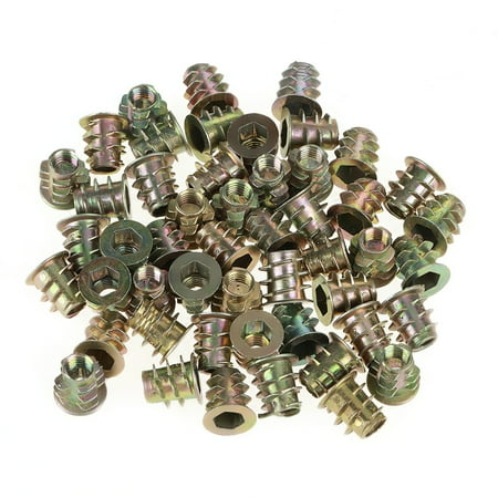 

50pcs Hex Drive Head Nuts Sturdy Zinc Alloy Hex Nut M5*10 Furniture Hex Nuts Hex Drive Head Screws Threaded Furniture Hex Socket Screws for Furniture Installation