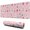 Pink Cow Milk-1, variant on Long Mouse Pads for Desk,Pink Cow Milk Pattern Desk Mats on Top Of Desks, Desk Mouse Pad Extra Large with 3mm Non-Slip Base and Stitched Edge for Gaming,Office,Work,Home 31.5"x11.8"