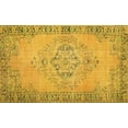 thumbnail image 1 of Ahgly Company Indoor Rectangle Contemporary Deep Yellow Abstract Area Rugs, 4' x 6', 1 of 6