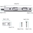 thumbnail image 3 of Stainless Steel Concealed Door Latch Lock, Heavy Duty Sliding Mortise Lock for Wooden Doors with 304 SS Screws (2-Pack), 3 of 5