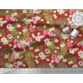 thumbnail image 3 of Soimoi Rayon Fabric Leaves & Floral Artistic Print Fabric by The Yard 42 Inch Wide, 3 of 3