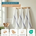 thumbnail image 6 of Kitchen Towels Set - 100% Pure Cotton Super Absorbent Hand Towel, Grey Tea Towels, Soft & Durable, Pack of 24 – 15”x25”, Blue Stripe, 6 of 9