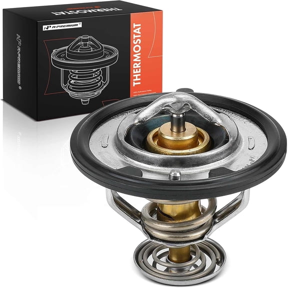 A-Premium Engine Coolant Thermostat Compatible with Honda Accord, Odyssey, Pilot & Hyundai Santa Fe & Kia Amanti & Toyota Tundra & Nissan Pathfinder & Acura MDX & Chrysler Sebring & Dodge & Lexus