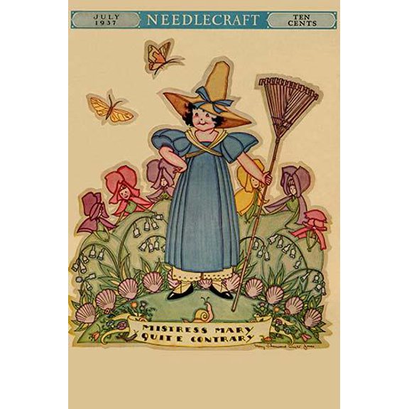 Young Nymph with a Rake- Fine Art Canvas Print (20" x 30")