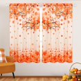 thumbnail image 2 of Fall Curtains for Living Room Maple Leaves Curtain 63 Inch Length 2 Panels Set Thanksgiving Curtains for Bedroom Rod Pocket Light Filtering Window Curtain for Dining Room, Autumn, 52"W x 63"L, 2 of 7