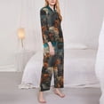thumbnail image 3 of Haiem Astronaut Flower Field Pattern Women’s Long-sleeve Sleepwear,Sleepwear Set,2-piece Loungewear Set,Soft PJs Comfy Nightwear with Pockets-Small, 3 of 7