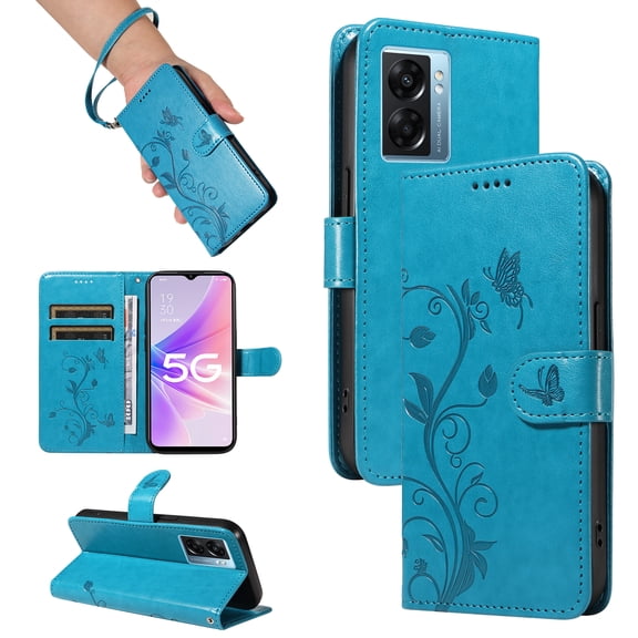 Wallet Phone Cover for Realme V23 5G, PU Leather Card Slots with Kickstand FunctionWallet Case for Realme V23 5G
