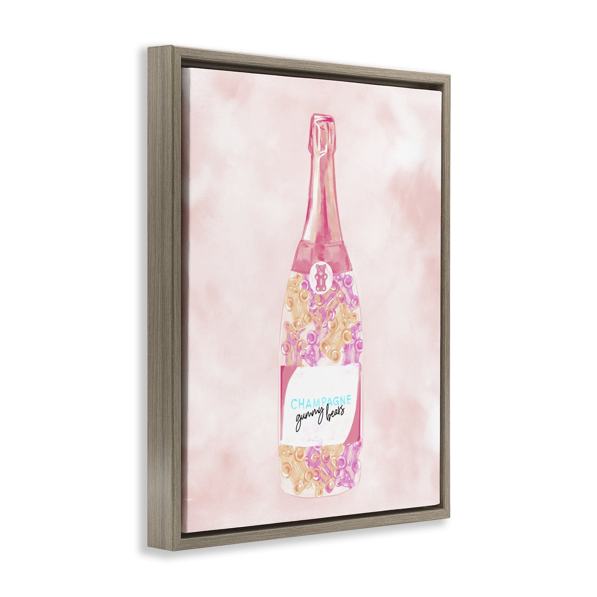 Stupell Industries Candy Filled Champagne Food & Beverage Painting Brown Floater Framed Art Print Wall Art, 17 x 21