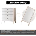 thumbnail image 5 of FURNIWAY White Dresser for Bedroom, 4 Drawers Dresser Wood Storage Tower Clothes Organizer, Chest of 4 Drawers, Large Capacity Storage Cabinet, Nightstand for Bedroom, Hallway, Entryway, 5 of 8