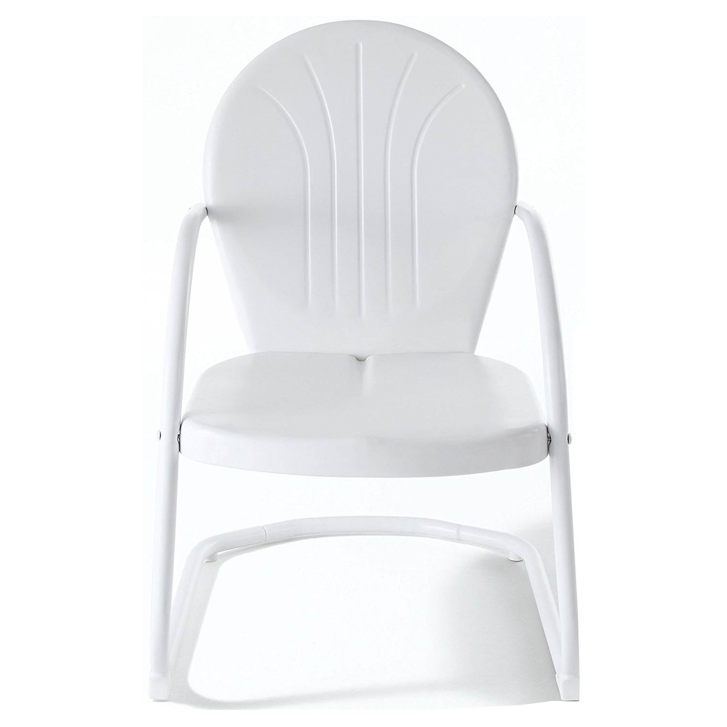 Crosley Furniture Griffith Metal Outdoor Patio Chair in White