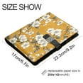 thumbnail image 3 of Premium Faux Leather Notebook - Refillable, Multi-Functional Organizer, 23.3x17cm, All-Season Use，White Flowers, 3 of 6