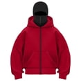 thumbnail image 4 of Unisex Women's Full Zip Hooded Casual Double Hood Long Sleeve Warm Hooded Sweatshirt, 4 of 8