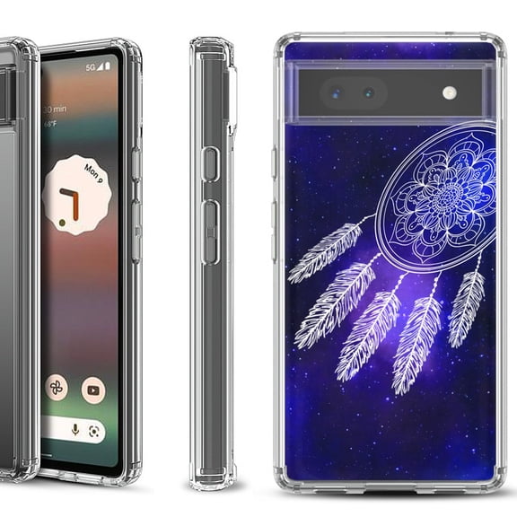 Shockproof Bumper Phone Case for Google Pixel 6a, by OneToughShield ® - Dream Catcher
