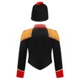 thumbnail image 3 of iiniim Girls Ringmaster Costumes 2Pcs Tassel Jacket with Hat Sets Halloween Outfits Party Black 14, 3 of 7