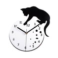 thumbnail image 3 of Reloj colgante silencioso, reloj de pared con diseño de gato, decoración de fiesta y dormitorio, reloj analógico moderno que no hace tictac para aula, Sin peces, 3 of 9