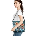 thumbnail image 4 of Kuiaobaty Aztec Hibiscus Print Leather Crossbody Bag for Women, Sea Turtle Print Bucket Bag Purse with Adjustable Strap, Large Capacity Shoulder Handbag Crossbody for Travel, Blue, 4 of 6