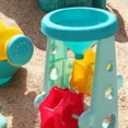 thumbnail image 3 of Juego de juguetes de arena de 9 piezas con pala, rastrillo, balde, molde de castillo y reloj de arena. Diversión en la playa para niños, 3 of 5